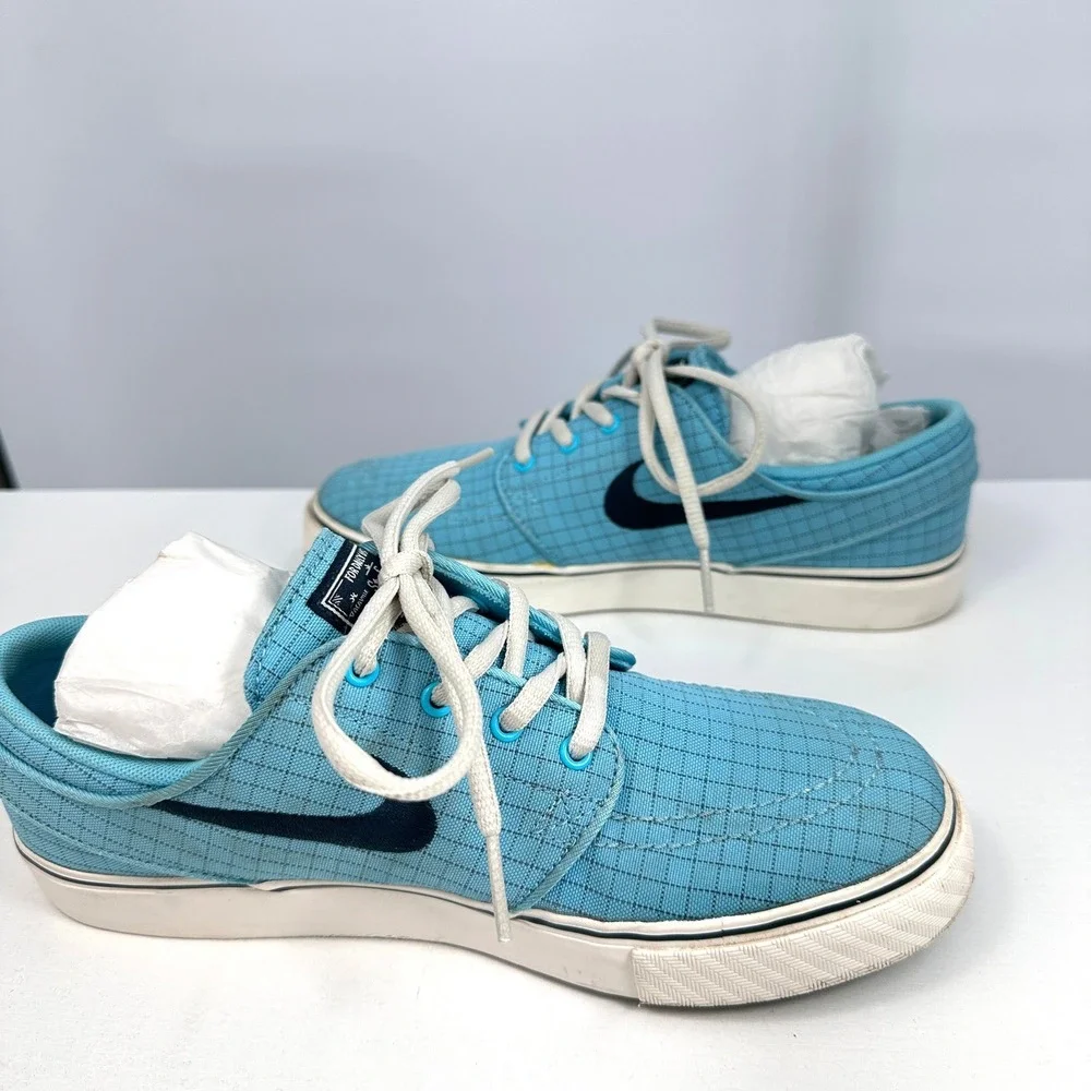 Nike SB Stefan Janoski Blue‎ Ripstop Canvas Skate Shoes Youth 5Y Womens 6.5